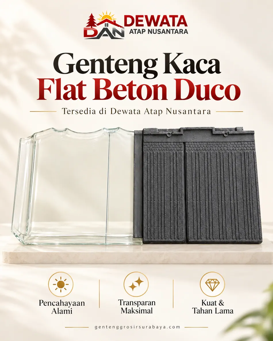 Poster katalog Genteng Kaca Flat Beton Duco