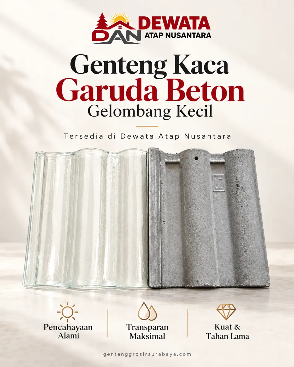 Poster katalog Genteng Kaca Garuda Beton Gelombang Kecil